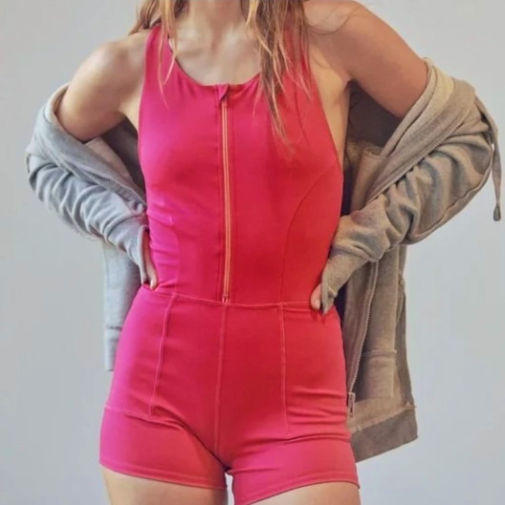 NWOT Free People Movement Show Me Something Shortsie (Romper)